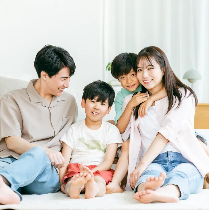 笑顔の家族